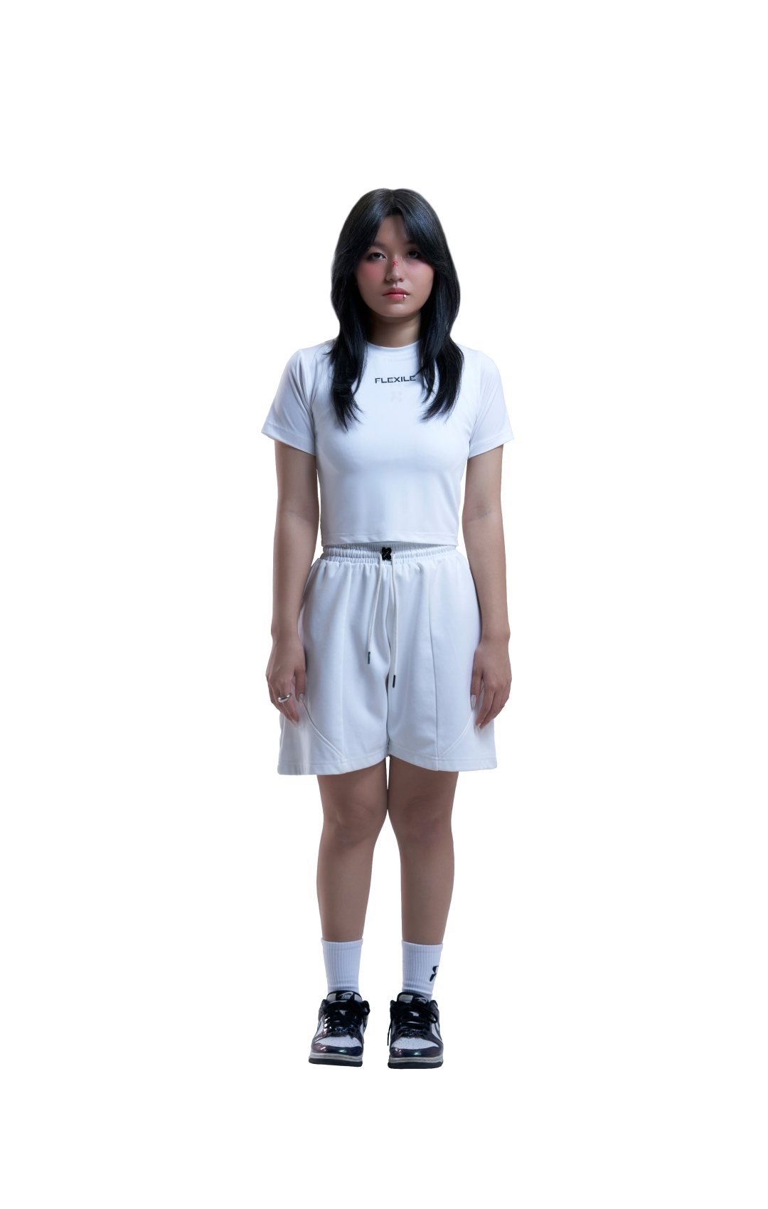 UNISEX SWEAT SHORTS (WHITE)